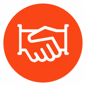 Graphic of handshake
